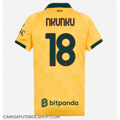 Camisa de time de futebol AC Milan Christopher Nkunku #18 Replicas 3º Equipamento Feminina 2025-26 Manga Curta